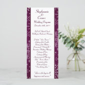 25 4x9 Hochzeitsprogramm Lila Star und Schneeflock Programm (Stehend Vorderseite)