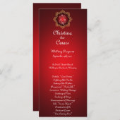 25 4x9 Hochzeitsprogramm Lord Ganesha/Hindu Red Sp Programm (Vorne/Hinten)