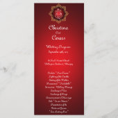 25 4x9 Hochzeitsprogramm Lord Ganesha/Hindu Red Sp Programm (Vorderseite)