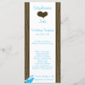 25 4x9 Hochzeitsprogramm Love Birds Programm (Vorderseite)
