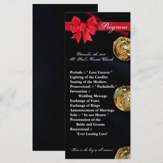 25 4x9 Hochzeitsprogramm Marine Dress Blues Unifor Programm (Vorne/Hinten)