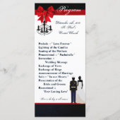 25 4x9 Hochzeitsprogramm Marine Uniform Groom Brid Programm (Vorderseite)