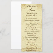25 4x9 Hochzeitsprogramm Marokkanisches Party Programm (Vorne/Hinten)
