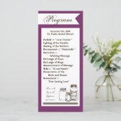 25 4x9 Hochzeitsprogramm Mason Jar Land Rustikal Programm (Stehend Vorderseite)