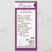 25 4x9 Hochzeitsprogramm Mason Jar Land Rustikal Programm (Vorderseite)