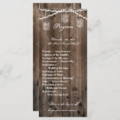 25 4x9 Hochzeitsprogramm Mason Jar String Lights B Programm (Vorne/Hinten)