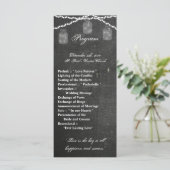 25 4x9 Hochzeitsprogramm Mason Jar String Lights C Programm (Stehend Vorderseite)