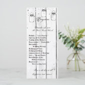 25 4x9 Hochzeitsprogramm Mason Jar String Lights Programm (Stehend Vorderseite)