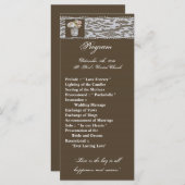 25 4x9 Hochzeitsprogramm Mason Jars mit Rose Programm (Vorne/Hinten)