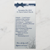 25 4x9 Hochzeitsprogramm Mattiertes Glasgecracktes Programm (Vorderseite)