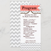 25 4x9 Hochzeitsprogramm Moderne Chevron Streifen Programm (Vorne/Hinten)