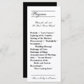 25 4x9 Hochzeitsprogramm Modernes Typografisches Z Programm (Vorne/Hinten)