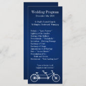 25 4x9 Hochzeitsprogramm Navy Blue Double Bike Programm (Vorne/Hinten)
