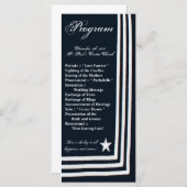 25 4x9 Hochzeitsprogramm Navy Sommerkleid Blues Un Programm (Vorne/Hinten)
