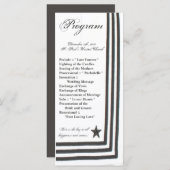 25 4x9 Hochzeitsprogramm Navy Sommerkleid Weiße Un Programm (Vorne/Hinten)