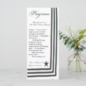 25 4x9 Hochzeitsprogramm Navy Sommerkleid Weiße Un Programm (Stehend Vorderseite)