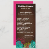 25 4x9 Hochzeitsprogramm Neon Spring Floral Blume Programm (Vorne/Hinten)