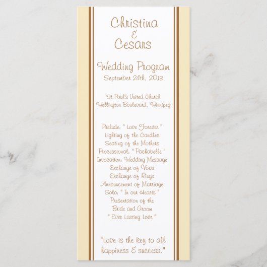 25 4x9 Hochzeitsprogramm nur Verheirateten Paar go Programm (Vorderseite)