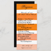 25 4x9 Hochzeitsprogramm Ombre Stripe Orane Line F Programm (Vorne/Hinten)