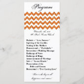 25 4x9 Hochzeitsprogramm Orange Glitzer Zickzack Z Programm (Vorderseite)