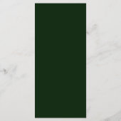 25 4x9 Hochzeitsprogramm Pfauengrüne Federn Programm (Rückseite)