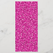 25 4x9 Hochzeitsprogramm Rosa Glitzer Zickzack Zig Programm (Rückseite)