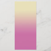 25 4x9 Hochzeitsprogramm Rosa Ombre Sonnenuntergan Programm (Rückseite)