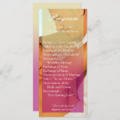 25 4x9 Hochzeitsprogramm Rosa Ombre Sonnenuntergan Programm (Vorne/Hinten)