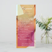 25 4x9 Hochzeitsprogramm Rosa Ombre Sonnenuntergan Programm (Stehend Vorderseite)