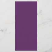 25 4x9 Hochzeitsprogramm Royal Lila Crown/Wirbel Programm (Rückseite)
