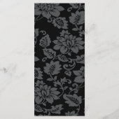 25 4x9 Hochzeitsprogramm Schwarz-Blütenpinsel Stre Programm (Rückseite)
