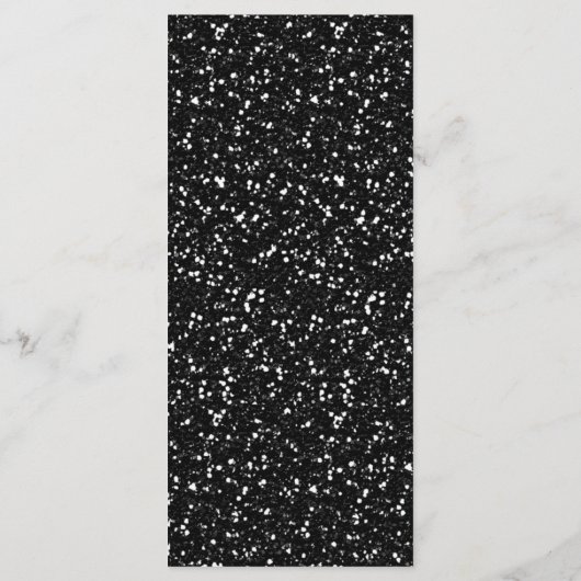 25 4x9 Hochzeitsprogramm Schwarzer Glitzer Zickzac Programm (Rückseite)