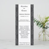 25 4x9 Hochzeitsprogramm Schwarzes Grau formales G Programm (Stehend Vorderseite)