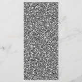 25 4x9 Hochzeitsprogramm Silberner Glitzer Zickzac Programm (Rückseite)