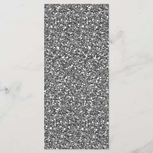 25 4x9 Hochzeitsprogramm Silberner Glitzer Zickzac Programm (Rückseite)