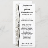 25 4x9 Hochzeitsprogramm Silberweihnachtscreme Programm (Vorne/Hinten)