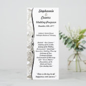 25 4x9 Hochzeitsprogramm Silberweihnachtscreme Programm (Stehend Vorderseite)