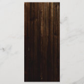 25 4x9 Hochzeitsprogramm Stallholz Rustikales Land Programm (Rückseite)