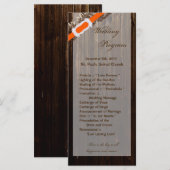25 4x9 Hochzeitsprogramm Stallholz Rustikales Land Programm (Vorne/Hinten)