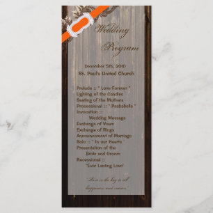 25 4x9 Hochzeitsprogramm Stallholz Rustikales Land Programm