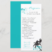 25 4x9 Hochzeitsprogramm Strandwasserschlauch Programm (Vorne/Hinten)