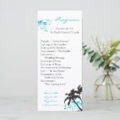 25 4x9 Hochzeitsprogramm Strandwasserschlauch Programm (Stehend Vorderseite)