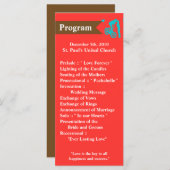 25 4x9 Hochzeitsprogramm Teen Liebe Couple on Bicy Programm (Vorne/Hinten)