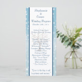 25 4x9 Hochzeitsprogramm Twinkling Snow / Bare Tre Programm (Stehend Vorderseite)