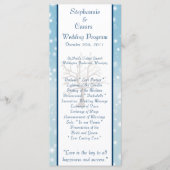 25 4x9 Hochzeitsprogramm Twinkling Snow / Bare Tre Programm (Vorderseite)