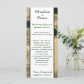 25 4x9 Hochzeitsprogramm Vintag Peacock Green Programm (Stehend Vorderseite)