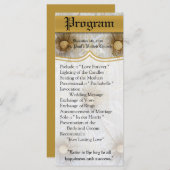 25 4x9 Hochzeitsprogramm Vintag Pintuck Fabric Tay Programm (Vorne/Hinten)