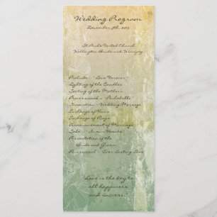 25 4x9 Hochzeitsprogramm Vintage Blumen Antik Programm