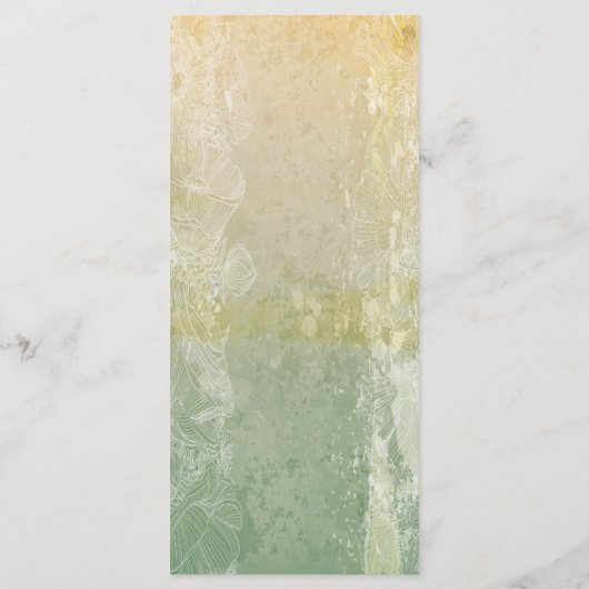 25 4x9 Hochzeitsprogramm Vintage Blumenantik Programm (Rückseite)