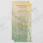 25 4x9 Hochzeitsprogramm Vintage Blumenantik Programm (Vorne/Hinten)